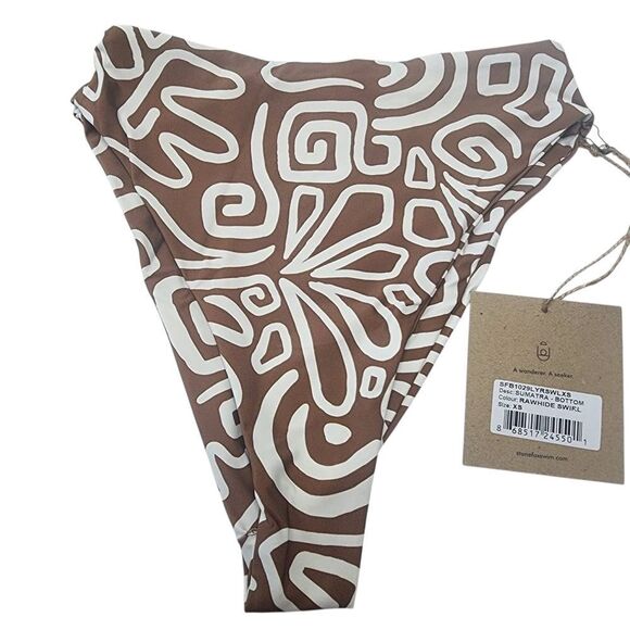 NWT Stone Fox Swim Rawhide Swirl Sumatra Bikini Bottoms (XS) - Picture 2 of 4